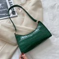 Embossed Candy Color Underarm Bag - Green