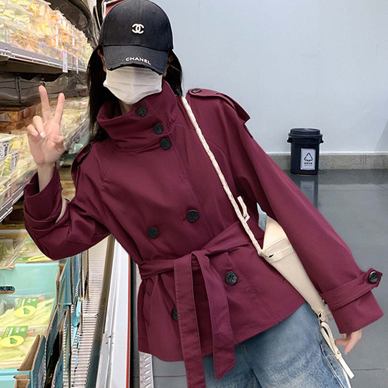Womens Waist Tie Trench Coat