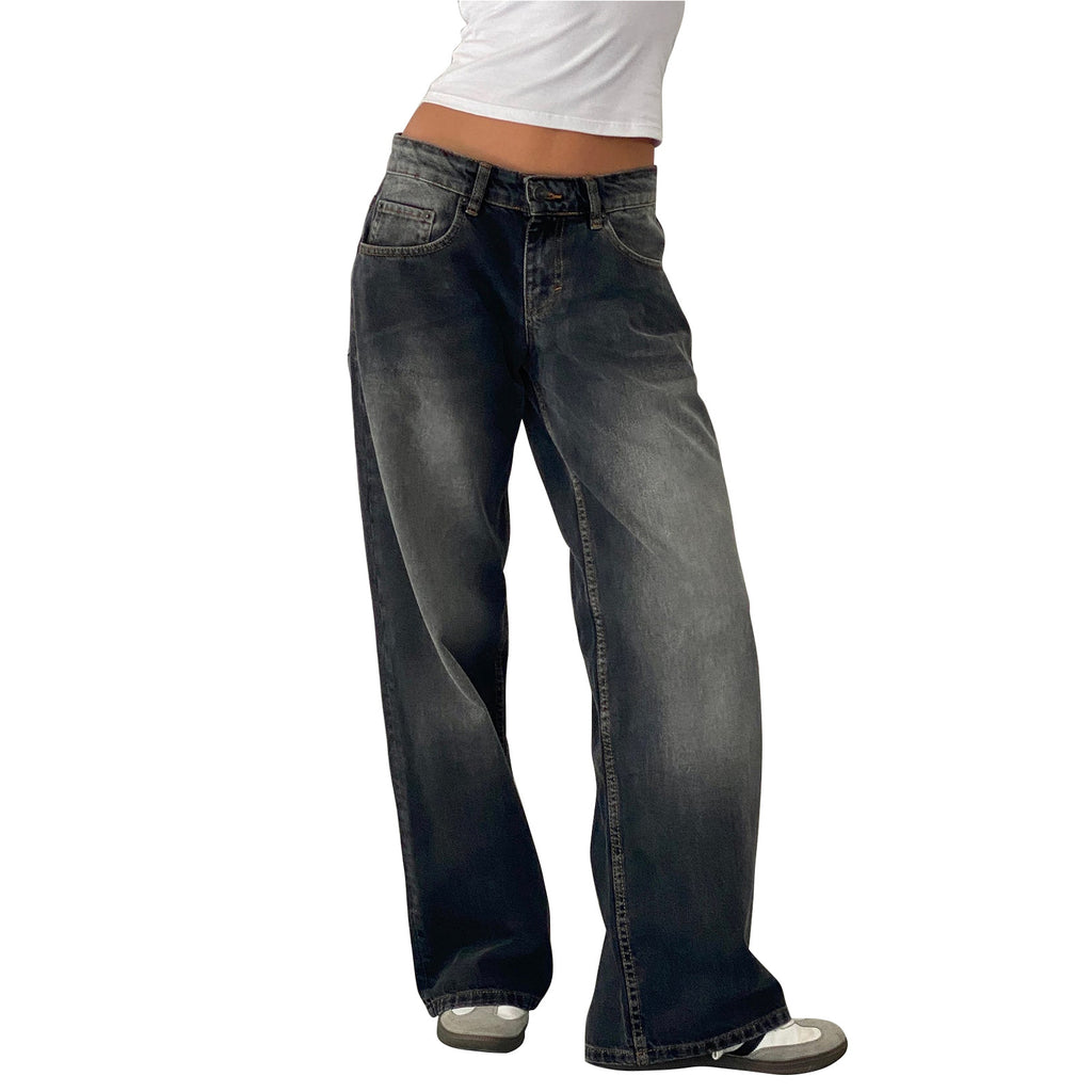 Womens Denim Trousers - Gray