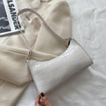 Embossed Candy Color Underarm Bag - White