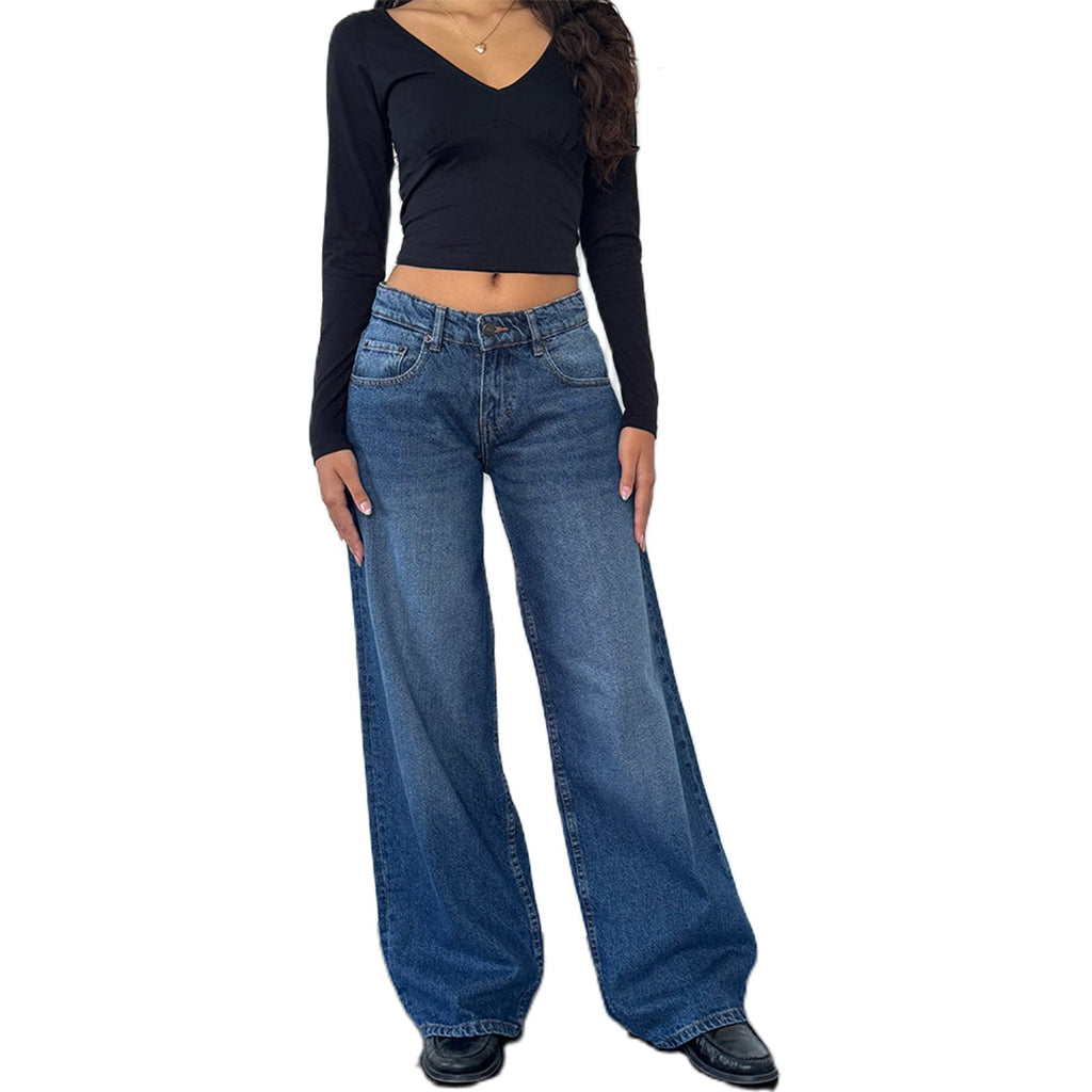Womens Denim Trousers - Academy Blue