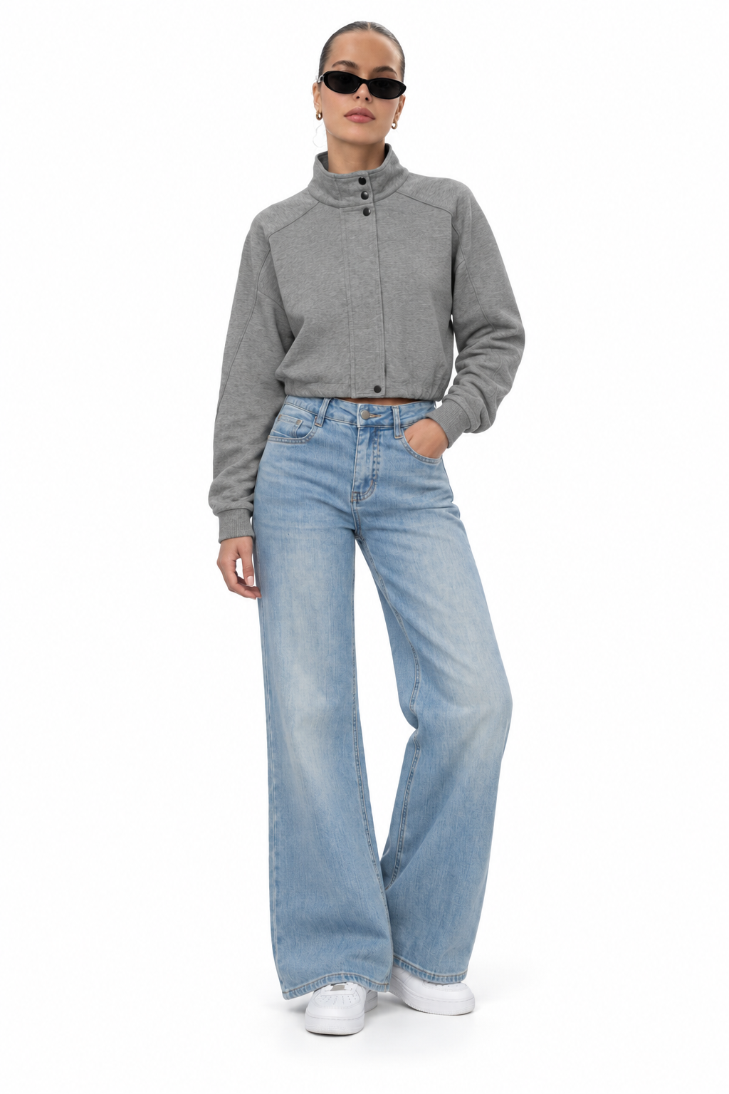 Elara Button-Front Knit Jacket