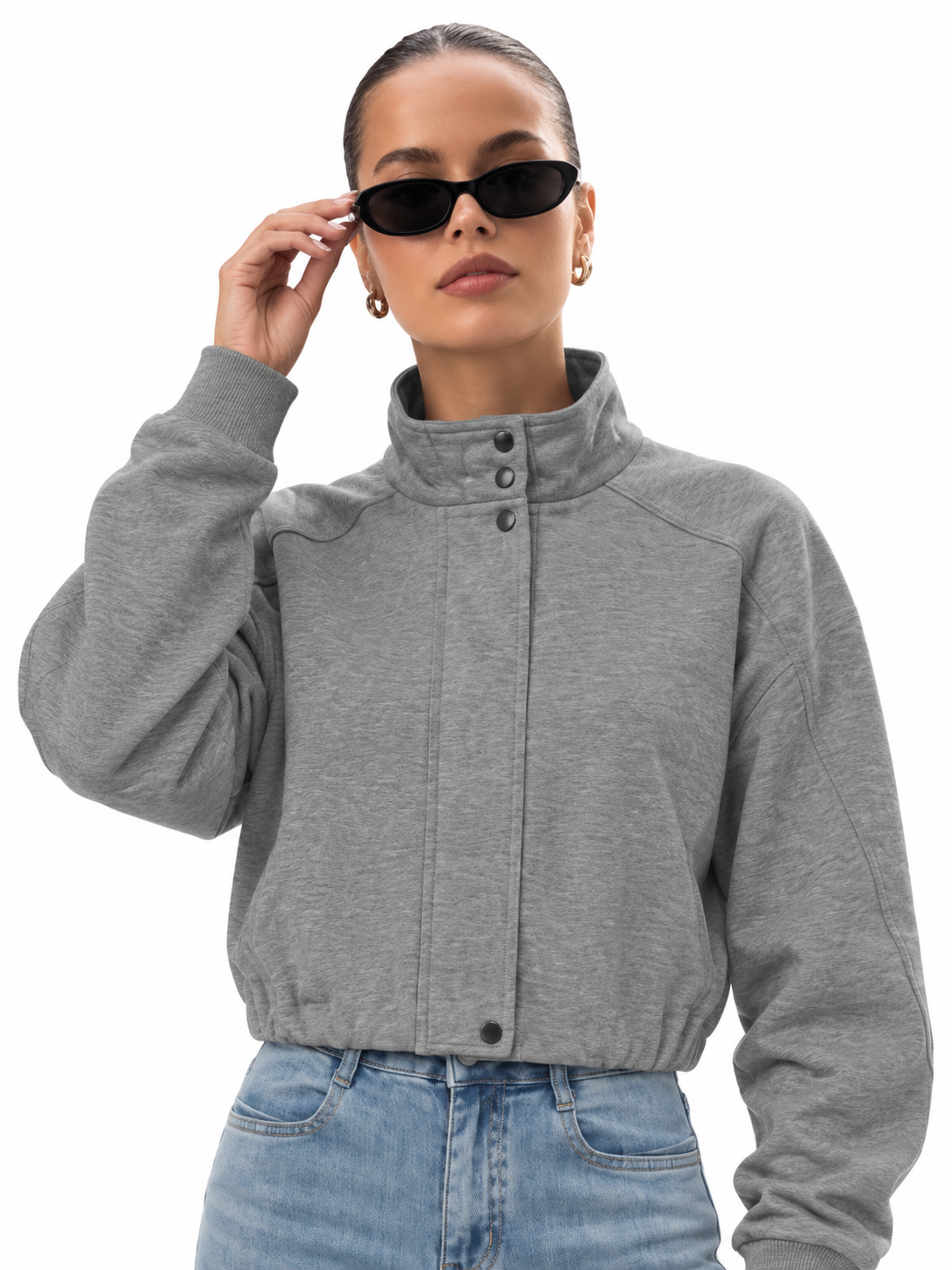 Elara Button-Front Knit Jacket