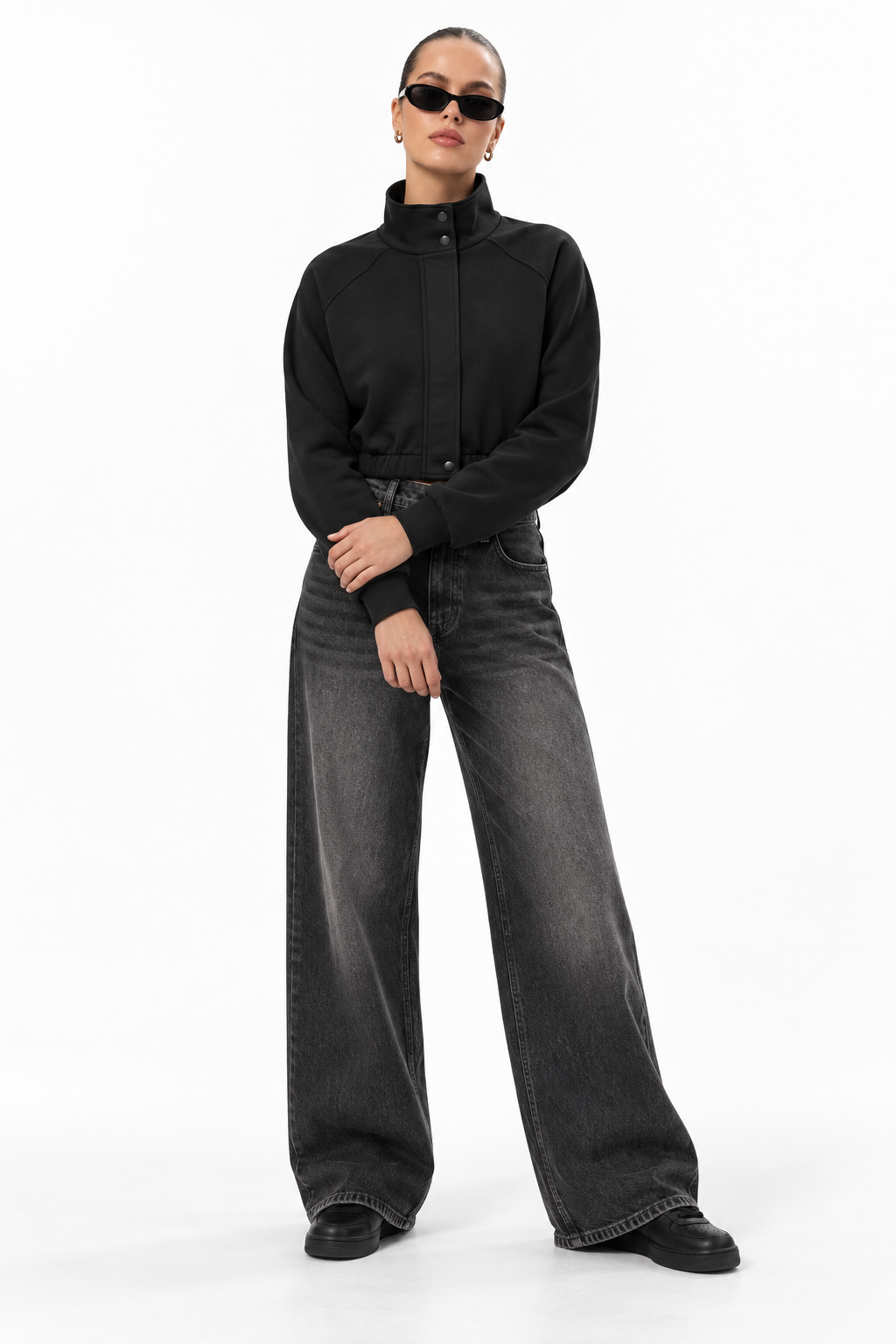Elara Button-Front Knit Jacket