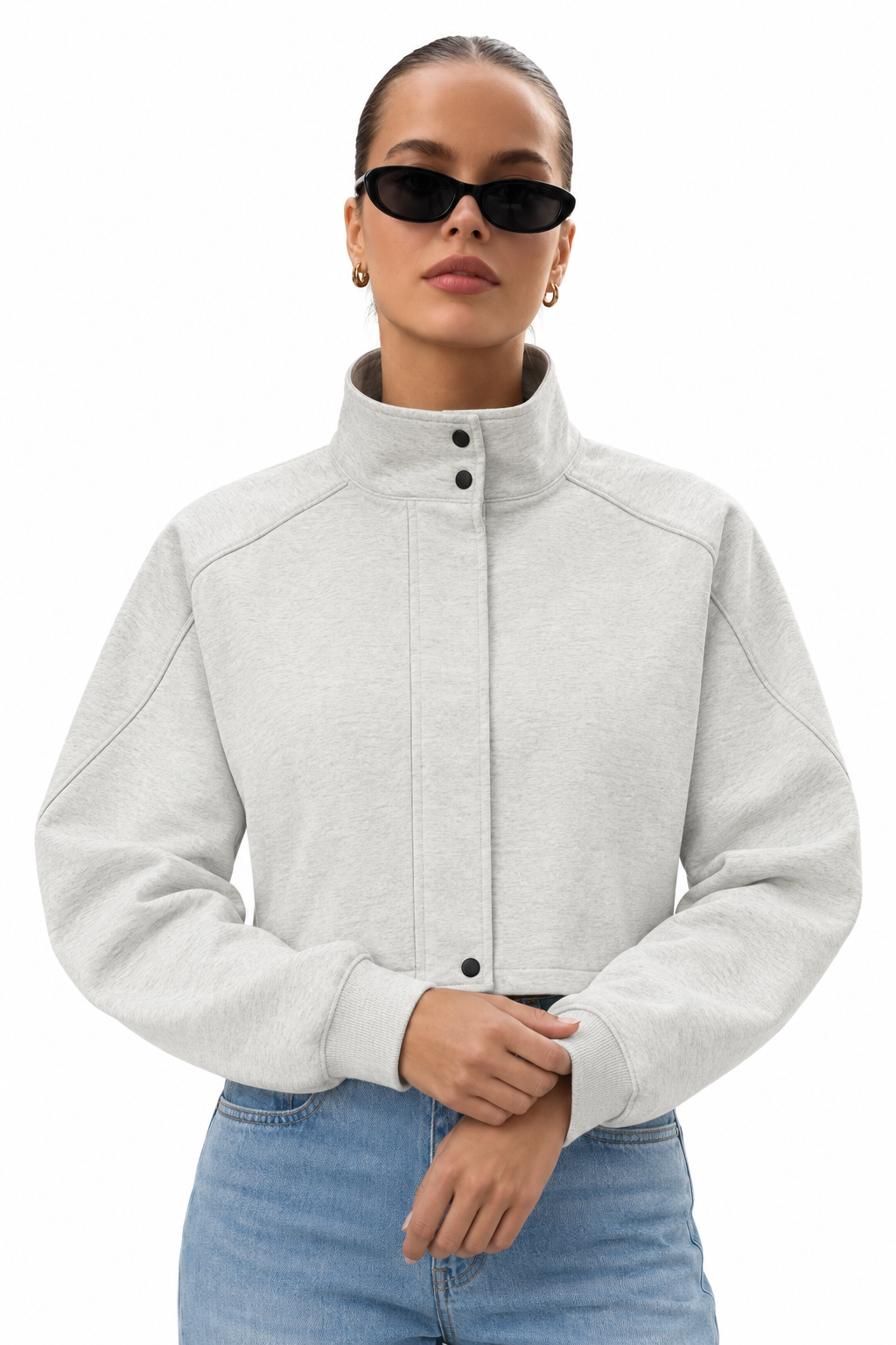 Elara Button-Front Knit Jacket