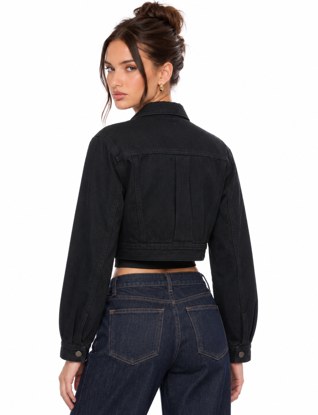 Sloane Cropped Denim Jacket