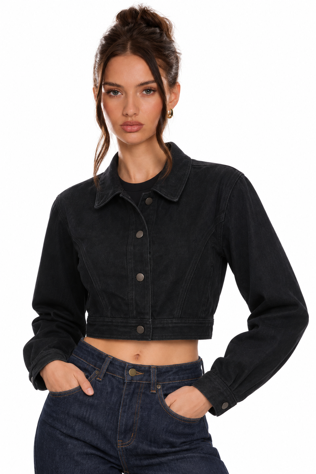 Sloane Cropped Denim Jacket