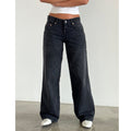 Womens Denim Trousers - Black Gray